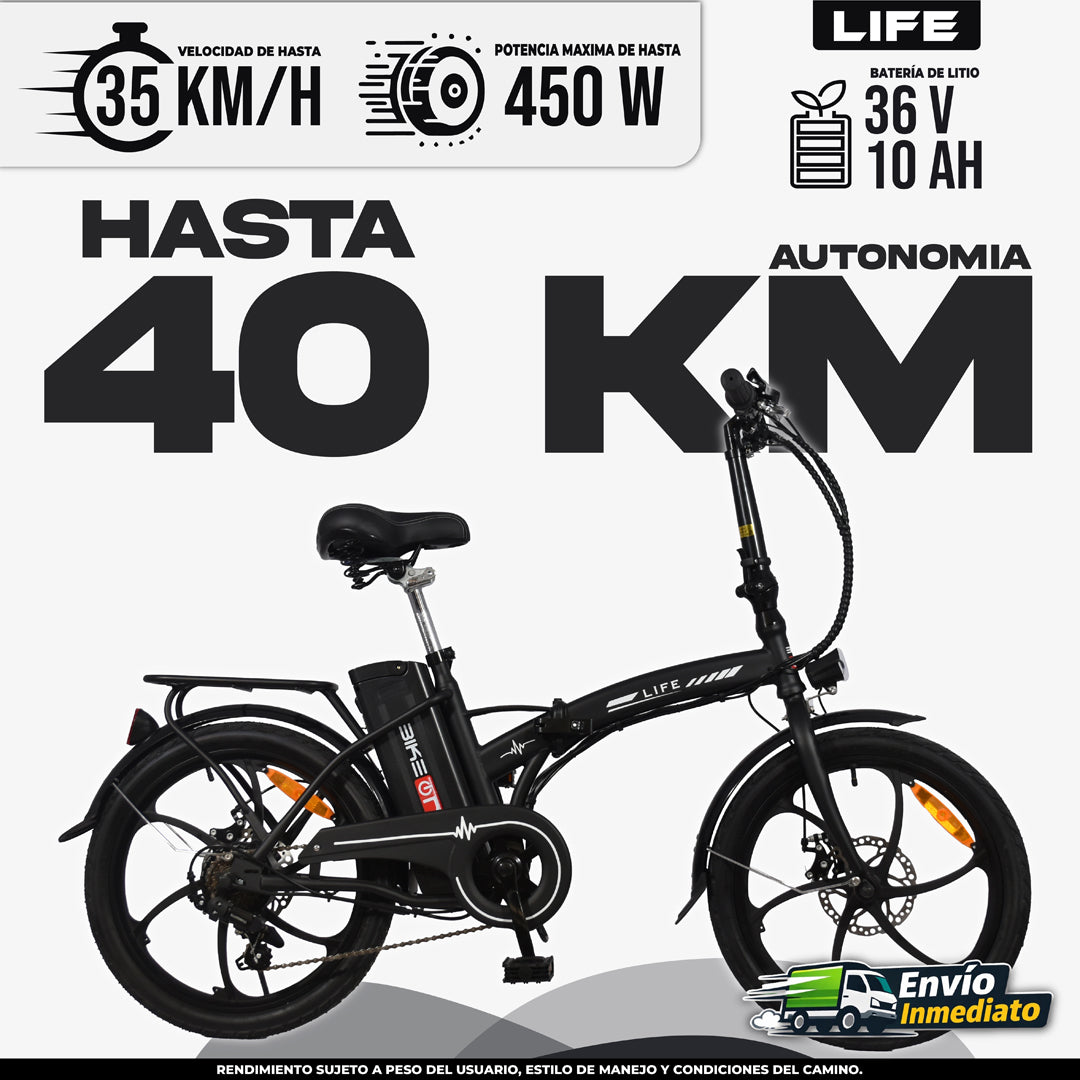Bicicleta eléctrica plegable Life