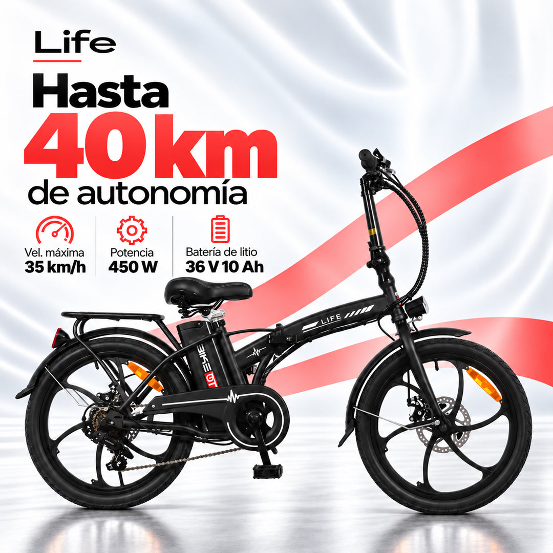 Bicicleta eléctrica plegable Life