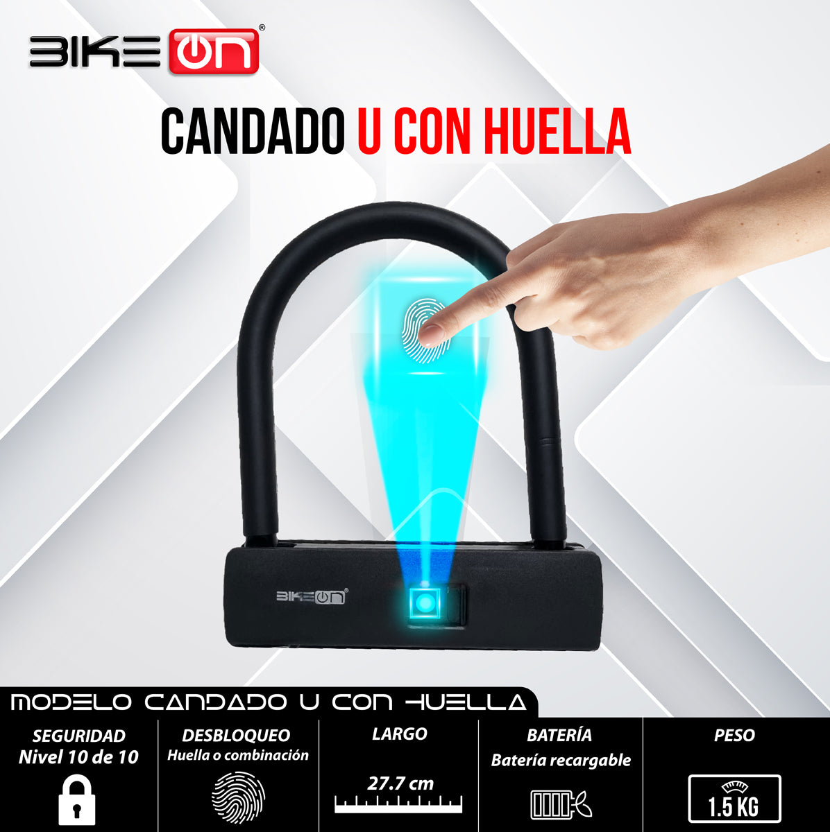 Candado huella digital